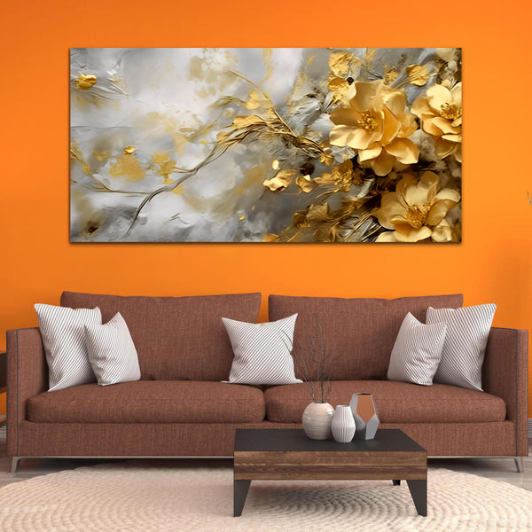 Beautiful Yellow Flower Canvas Wall Painting & Arts