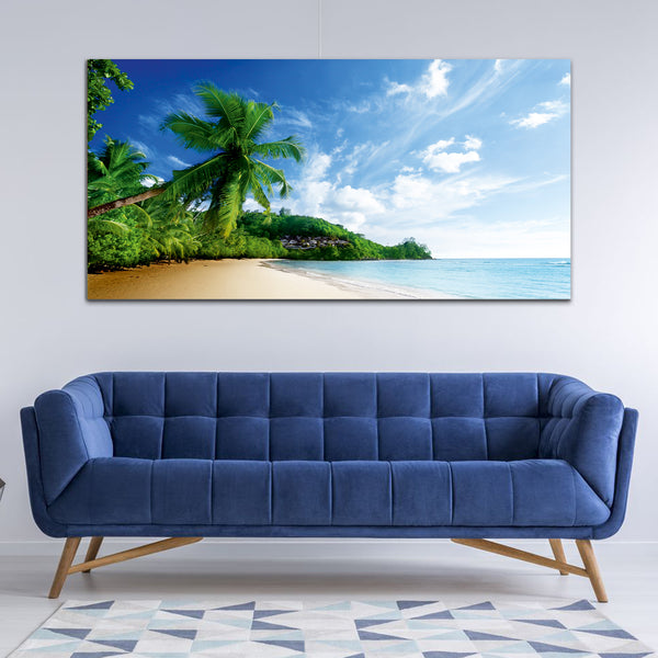 Beautiful Beach with Sea Canvas Wall Painting & Arts