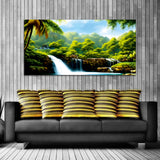waterfall in the forest Canvas Wall Painting