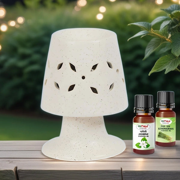 Electric Ceramic Lamp Diffuser With Aroma Oil