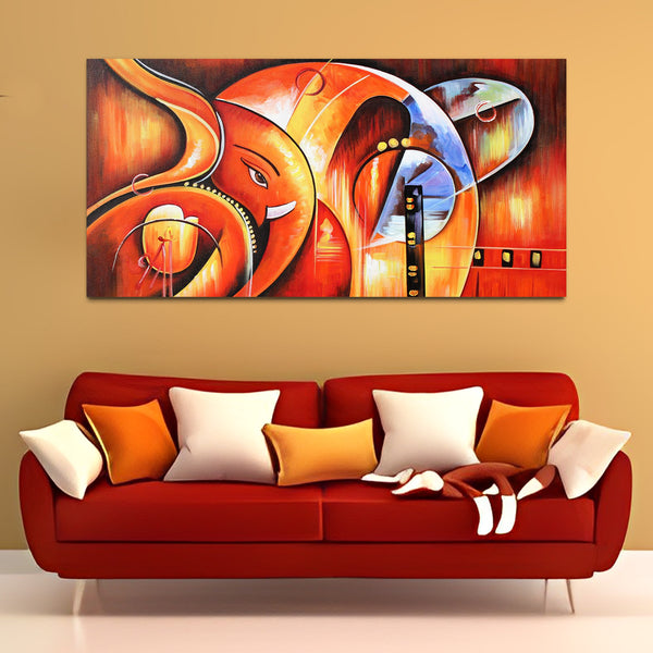 Lord Ganesha Modern Art Premium Wall Painting