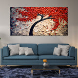 Abstract Red Tree Canvas Wall Painting &Arts