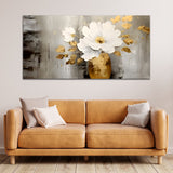 Beautiful White and Yellow Canvas Wall Painting