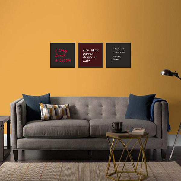Beautiful Motivational Set of 3 Wall Frames