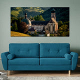 Beautiful Forest with House and Canvas Wall Painting