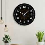 Beautiful Black Mandala Pattern Printed Designer Wall Clock