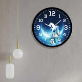 Blue Horse With Premium Design Wall Clock