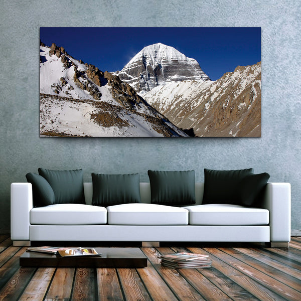 White Mountain with Snow Canvas Wall Painting & Arts