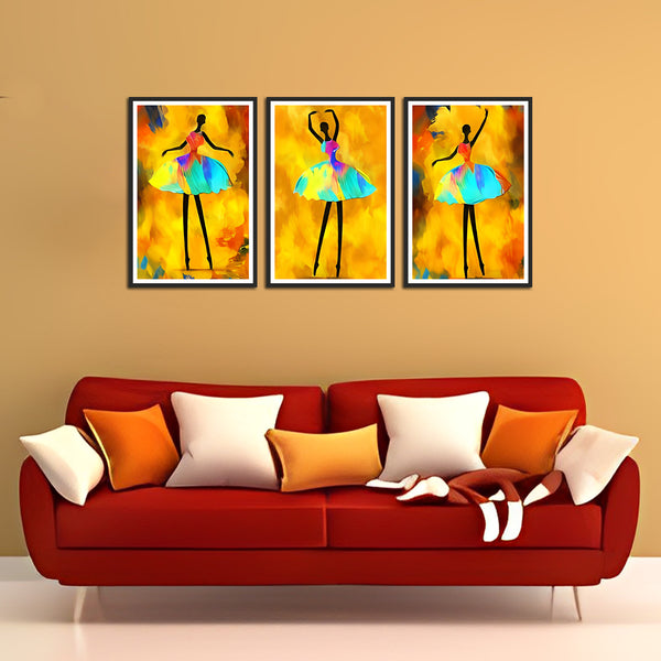 Beautiful Warli Set of 3 Wall Frames