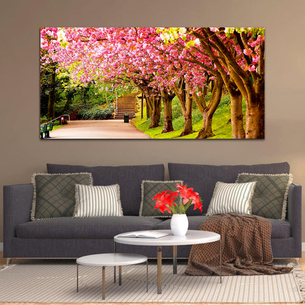 Pink Tree Canvas Wall Painting