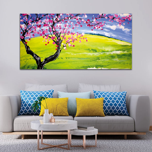 Abstract Green Canvas Wall Painting