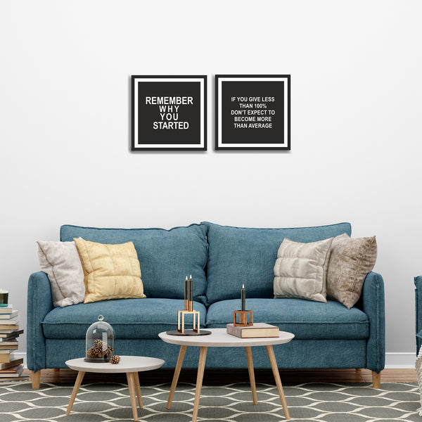 Remember Why You Started Premium Set of 2 Wall Frames