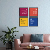 Motivational Thoughts Set of 4 Wall Frames