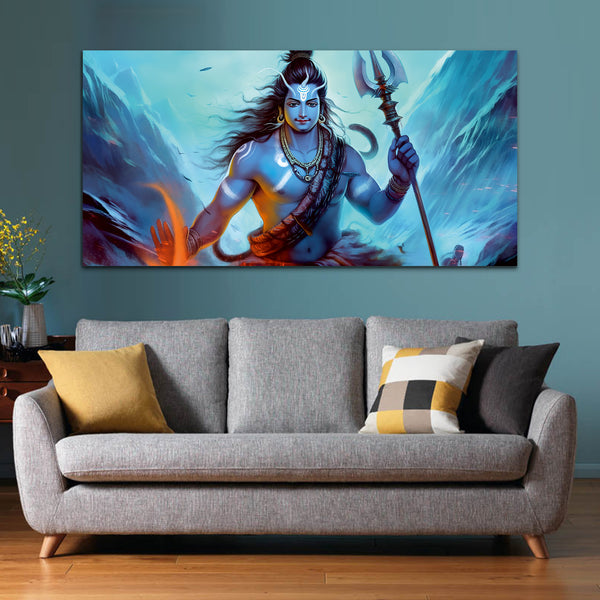 Beautiful Lord Shiv Canvas Wall Painting