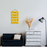 Yellow Decorative Wooden Wall Hanging
