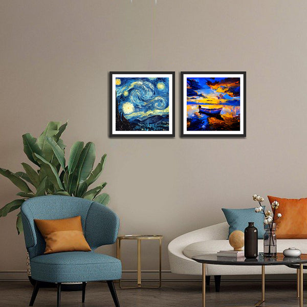 Beautiful Premium Modern Abstract Set of 2 Wall Art