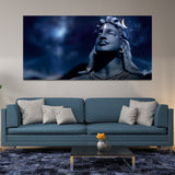 Lord Shiva with Moon on the Head Canvas Wall Painting
