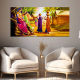 Hand Painted Scenery Painting of Rajasthani Village Wall Painting