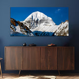 White Mountain With Blue Sky Canvas Wall Painting & Arts
