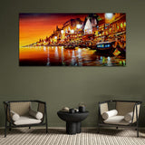 Beautiful River Inside Temple Canvas Wall Painting