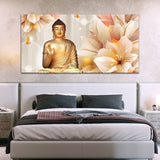 Beautiful White Buddha Canvas Wall Painting