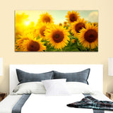 Sun Flower Yellow-Green Canvas Wall Painting