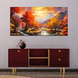 Beautiful Tree with Water Canvas Wall Painting & Arts