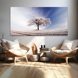 Beautiful Snow Tree Canvas Wall Painting