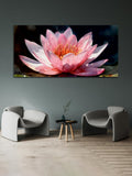 White and Pink Lotus Canvas Wall Painting