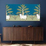 Forest with Cow Pichwai Canvas Wall Painting