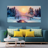 Snow Trees in Winter Canvas Wall Painting