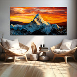 Beautiful Colorful Mountain with Sunrise Canvas Wall Painting