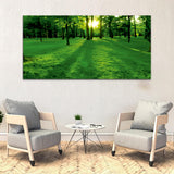 Beautiful Green Tree with Garden Wall Painting