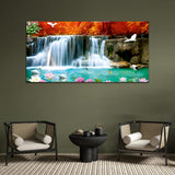 Waterfall Swan Canvas Wall Painting