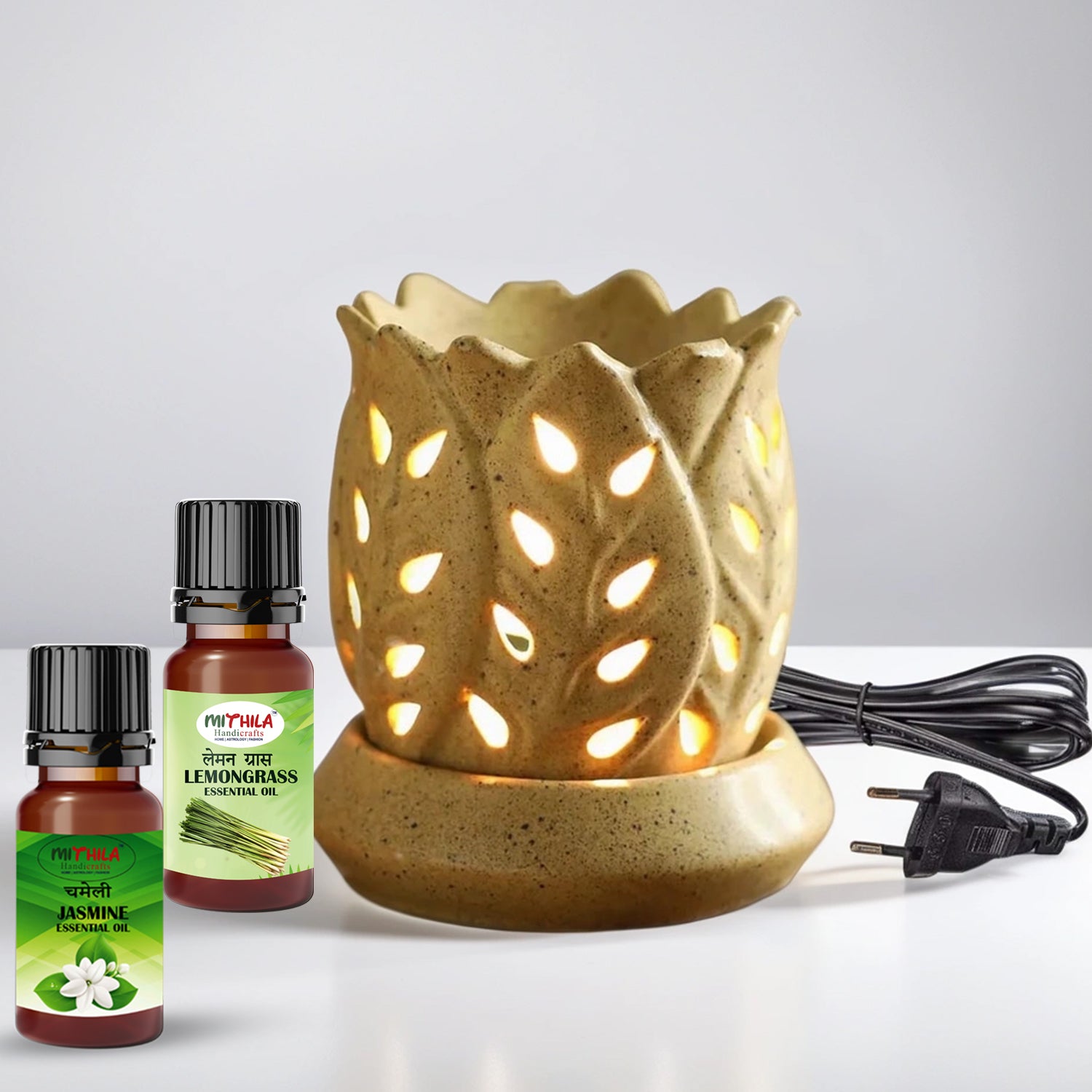 Electric Ceramic Crown Diffuser With Aroma Oil – MithilaShri