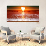 Colorful Water with Sunset Canvas Wall Painting & Arts