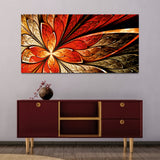 Beautiful Red Designing Flower Canvas Wall Painting
