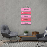 Beautiful Pink Decorative Wooden Wall Hanging