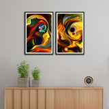 Beautiful Colorful Scenery & Arts Set of 2 Wall Frames