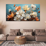 Flowers Multicolor Canvas Wall Painting