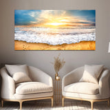 Beautiful Beach with Sunrise Canvas Wall painting
