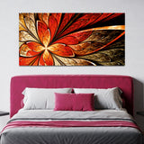 Beautiful Red Designing Flower Canvas Wall Painting