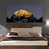 Beautiful Mountain with Snow and Sunlight Canvas Wall Painting