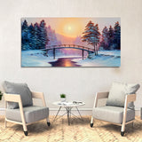 Snow Trees in Winter Canvas Wall Painting