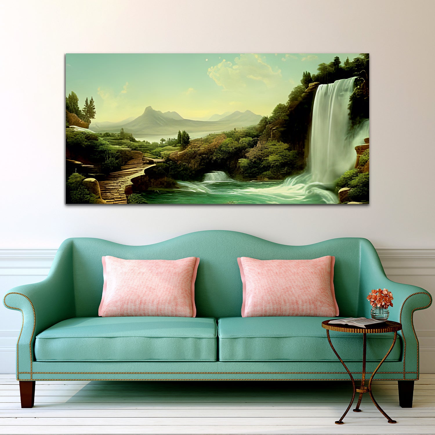 Waterfall mountain Canvas Wall Painting