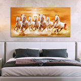 Beautiful Sunset with Running Horses Canvas Wall Painting