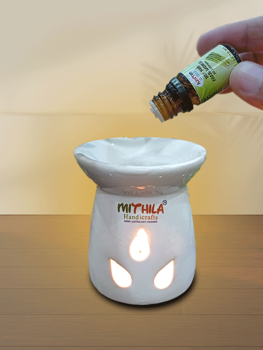 Candle Ceramic Diffuser With Aroma Oil