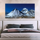 Blue Sky with Mountain and Snow Canvas Wall Painting