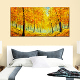 Beautiful Yellow Tree Wall Painting & Art