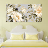 Beautiful Flowers and Leafs Canvas Wall Painting
